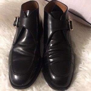 Bally Titus Ankle Boots size 8D Gold Buckle